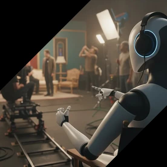 AI-powered marketing professional directing a campaign